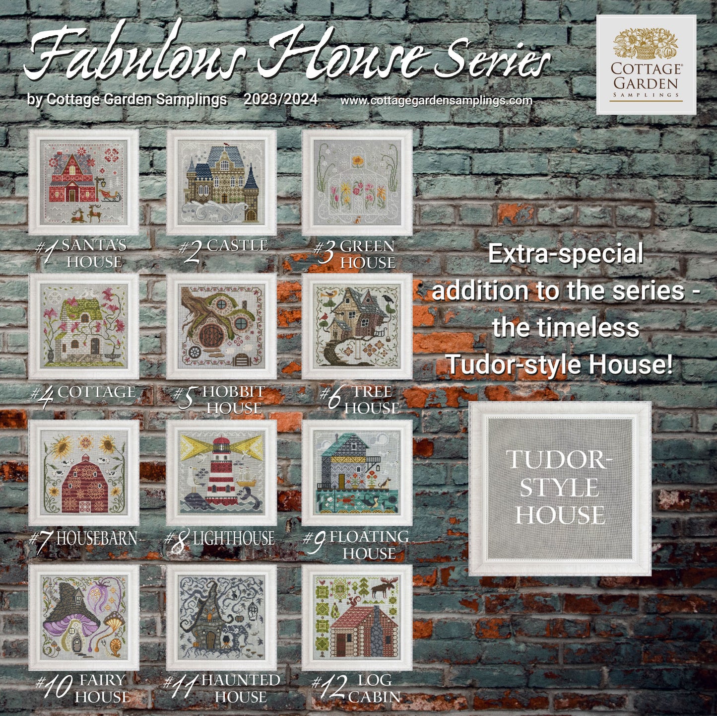 Log Cabin #12 Fabulous Houses - Cross Stitch Chart by Cottage Garden Samplings