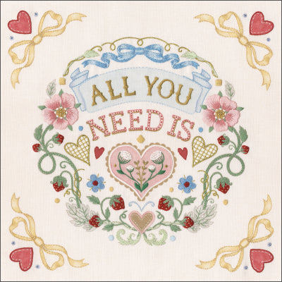 All You Need is Love - Embroidery Kit by Bothy Threads