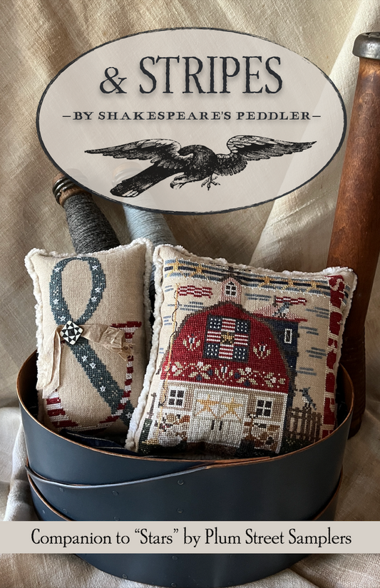 & Stripes - Cross Stitch Chart by Shakespeare's Peddler PREORDER