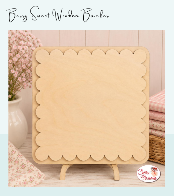 Berry Sweet Wooden Backer - Cross Stitch Pattern by Cherry Blossoms PREORDER