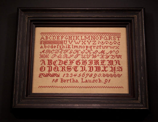 Bertha Lausch 1891 - Reproduction Sampler Chart by Hands Across the Sea Samplers