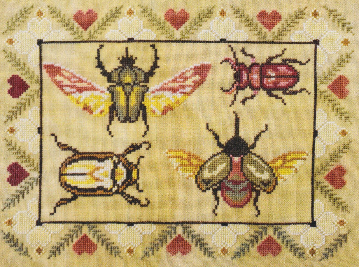 A Bevy of Festive Beetles - Cross Stitch Pattern by The Artsy Housewife