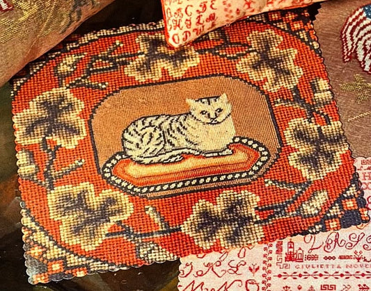 Antique Cat Microfiber Cloth by Needlework Press