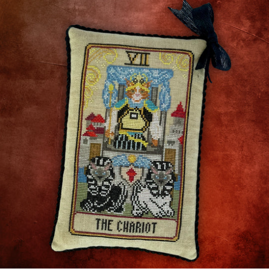 Cat Tarot VII - The Chariot - Cross stitch pattern by Dirty Annie PREORDER