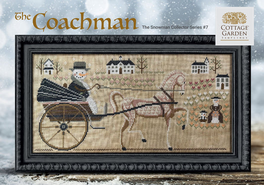 Snowman Collector #7 The Coachman - Cross Stitch Pattern by Cottage Garden Samplings
