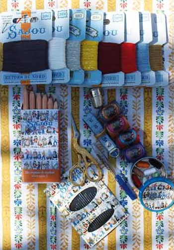 Sajou Sewing box filled for embroidery - Farandole Bretonne