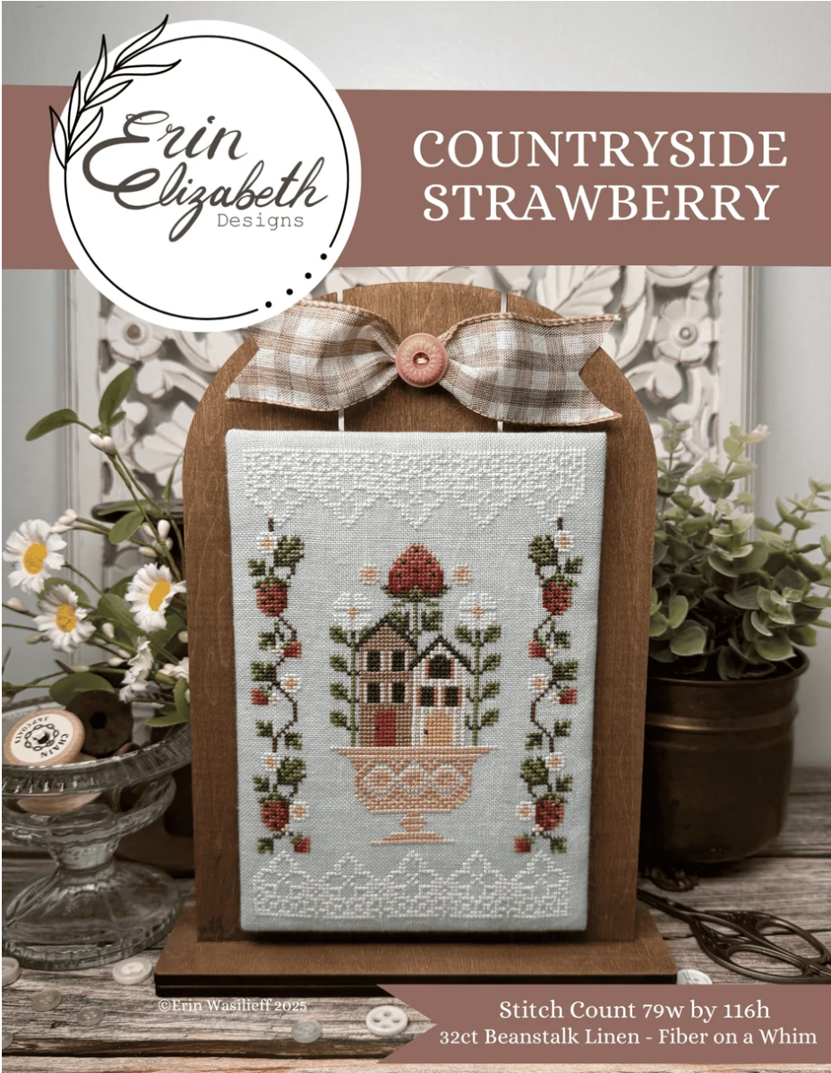 Countryside Strawberry - Cross Stitch Pattern by Erin Elizabeth PREORDER