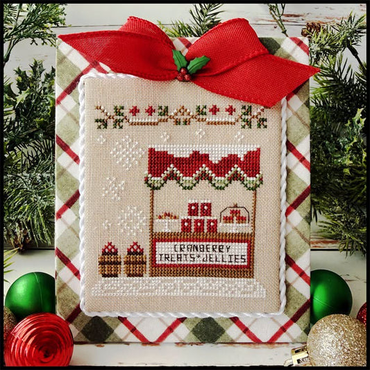Christmas Market #8 Cranberry Stand - Cross Stitch Pattern by Country Cottage Needleworks