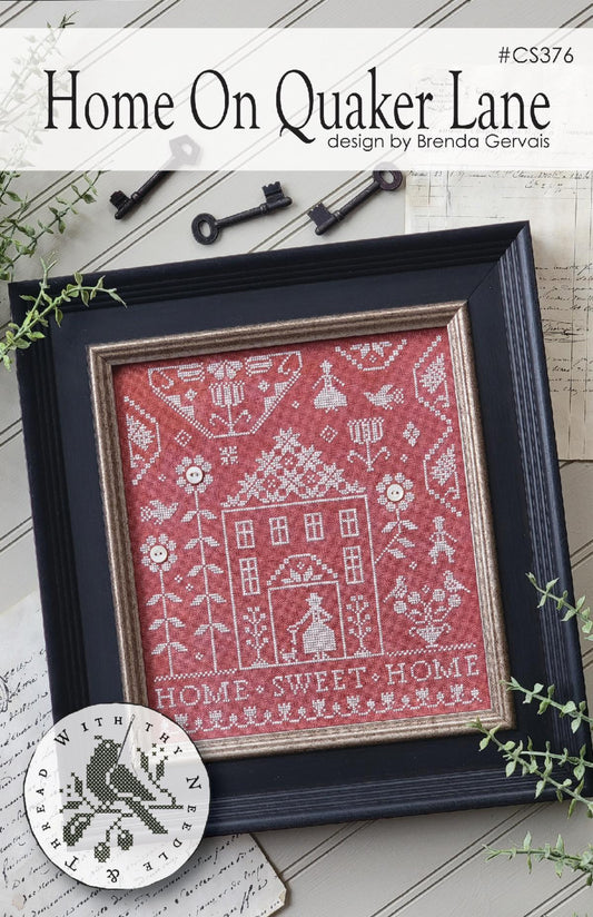 Home on Quaker Lane - Cross Stitch Pattern by With Thy Needle & Thread PREORDER