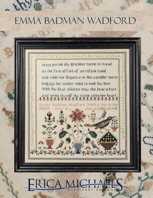 Emma Badman Wadford - Cross stitch Pattern by Erica Michaels