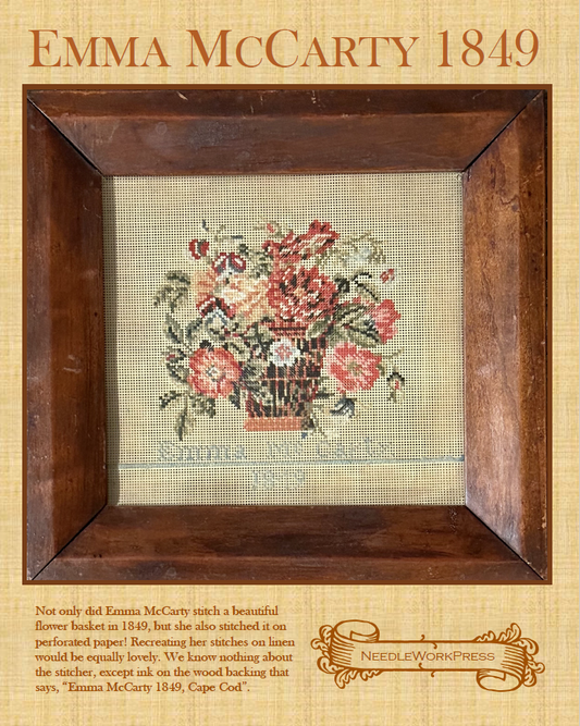 Emma McCarty - Reproduction Sampler Chart by Needlework Press