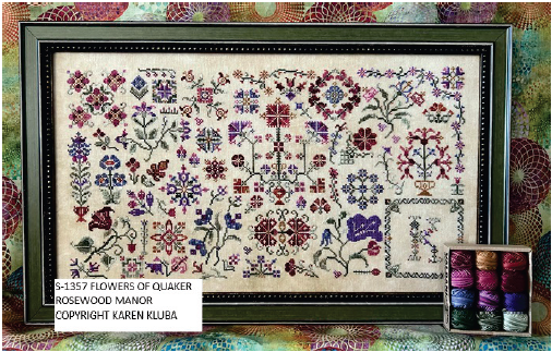 FLOWERS OF QUAKER - Cross Stitch Chart by Rosewood Manor