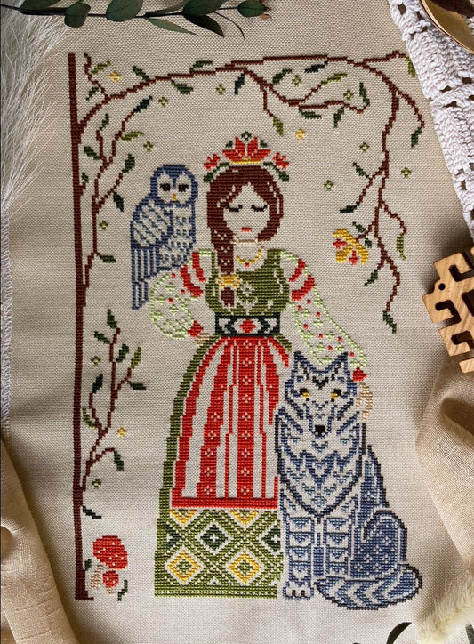 The Forest Goddess (Medeina) - Cross Stitch Pattern Quarternion Creations