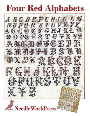Four Red Alphabets - Reproduction Sampler pattern by Needlework Press