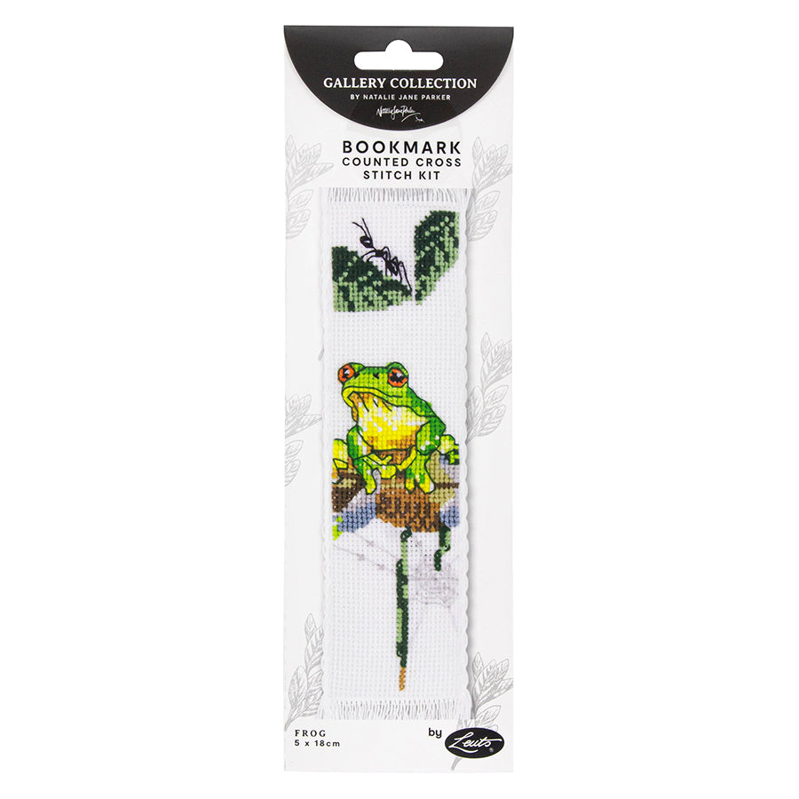 Frog Cross Stitch Bookmark Kit by Natalie Jane Parker