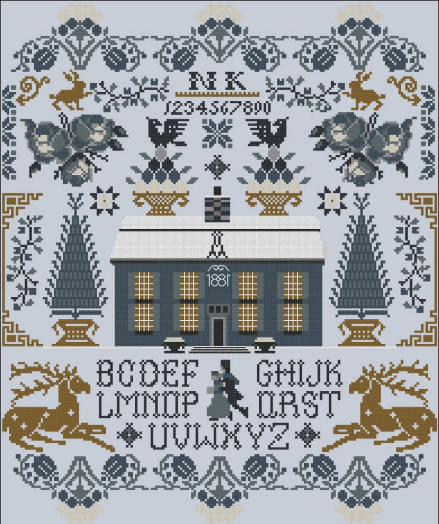 Frozen Winter Sampler - Cross Stitch Pattern by Twin Peak Primitives PREORDER