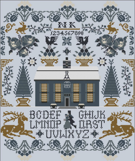 Frozen Winter Sampler - Cross Stitch Pattern by Twin Peak Primitives PREORDER