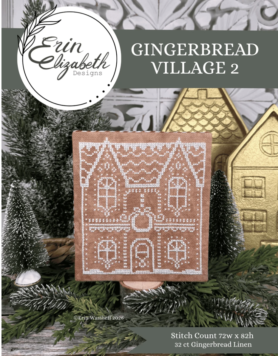 Gingerbread Village 2 - Cross Stitch Pattern by Erin Elizabeth PREORDER