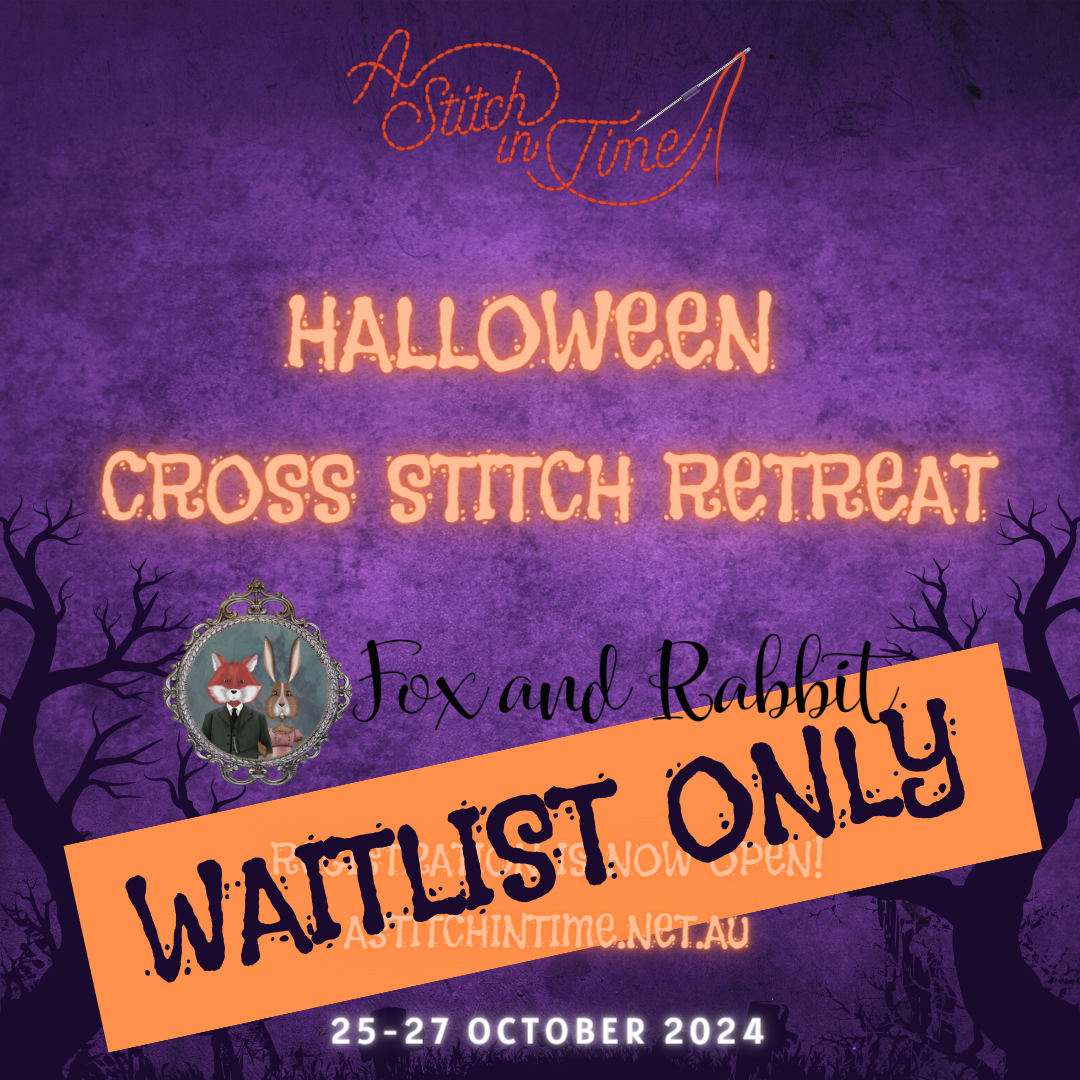 Fox & Rabbit Halloween Retreat 2024 WAITLIST ONLY A Stitch in Time