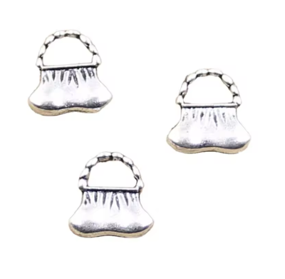 Silver toned Handbag Charm