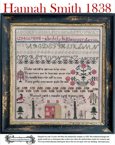 Hannah Smith - Reproduction Sampler by Needlework Press PRE-ORDER