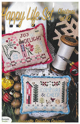 Happy Life Christmas Set #2 - Cross Stitch Pattern by Jeannette Douglas