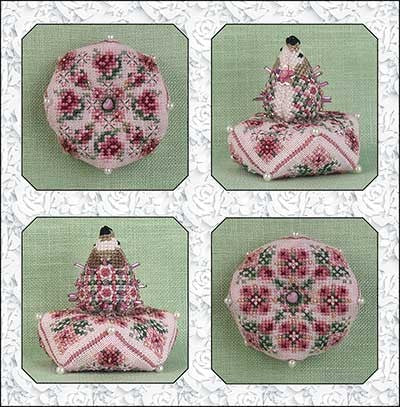 Hetty's Rose Garden Biscornu & Hedgehog - Pattern by Just Nan PREORDER