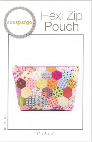 Hexi Zip Pouch pattern by Sue Spargo