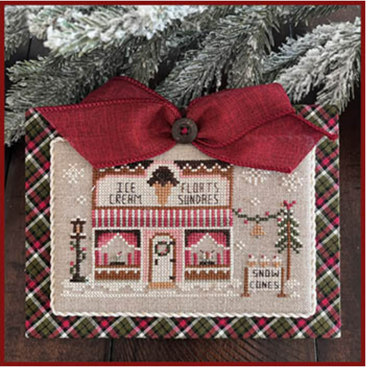 Hometown Holiday #24 Ice Cream Shop - Cross Stitch Pattern by Little House Needleworks