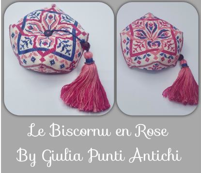 Le Birscornu En Rose - Cross stitch pattern  by Giulia Punti Antichi PREORDER