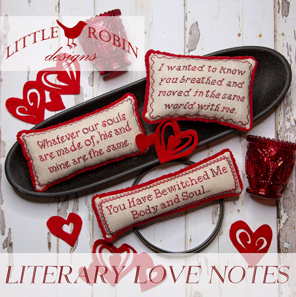 Literary Love Notes - Cross Stitch Chart by Little Robin – A Stitch in Time