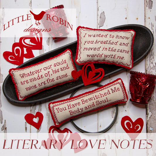 Literary Love Notes - Cross Stitch Chart by Little Robin