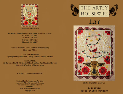 Lit - Cross Stitch Pattern by The Artsy Housewife