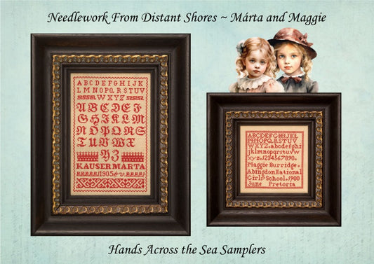 Márta Kauser and Maggie Burridge ~ Reproduction Sampler Patterns by Hands Across the Sea Samplers