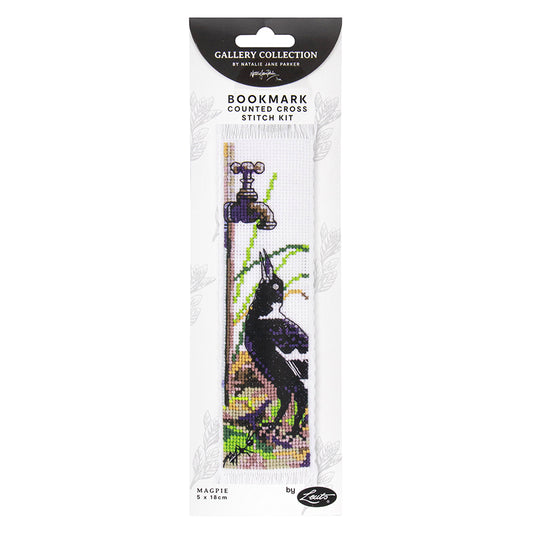 Magpie Cross Stitch Bookmark Kit by Natalie Jane Parker
