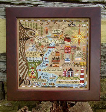 The Map of Hawk Run Hollow - By Carriage House Samplings