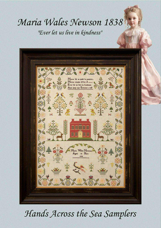 Maria Wales Newson - Reproduction Sampler by Hands Across the Sea Samplers