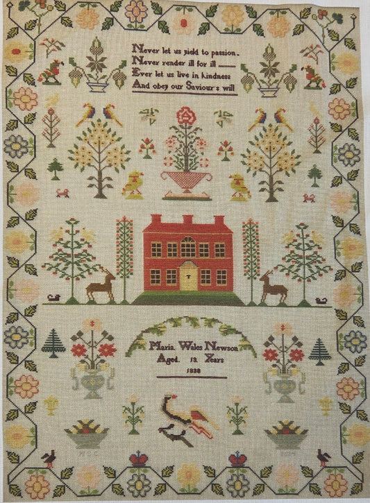 Fabric Panel for Maria Wales Newson by Hands Across the Sea Samplers