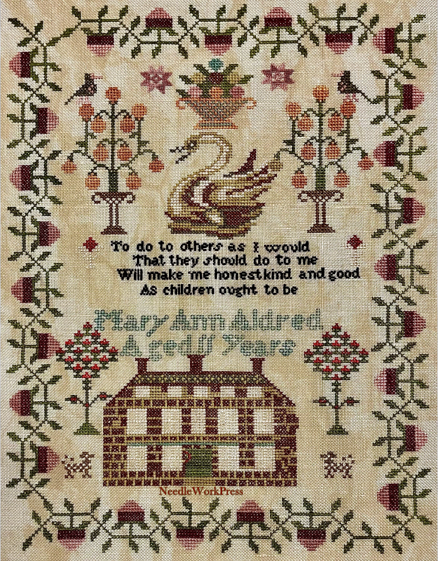 Mary Ann Aldred  - Reproduction Sampler Chart by Needlework Press PREORDER