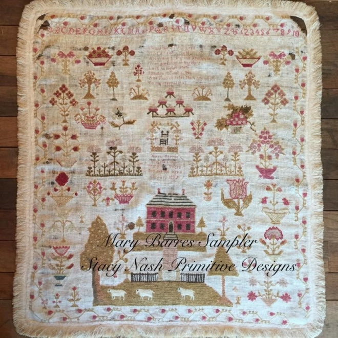Mary Barres - Reproduction Sampler Pattern by Stacy Nash