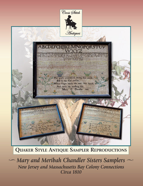 Mary & Meribah Sister Samplers - Reproduction Sampler Pattern by Cross Stitch Antiques PREORDER