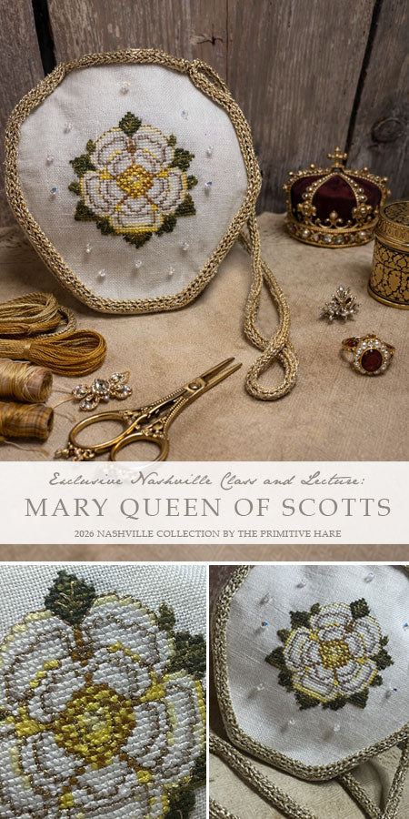 Mary Queen of Scots Purse Kit- design by The Primitive Hare PREORDER