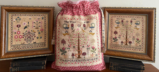 Mary’s Samplers & Satchel - Reproduction Sampler Pattern by Running with Needles & Scissors PREORDER