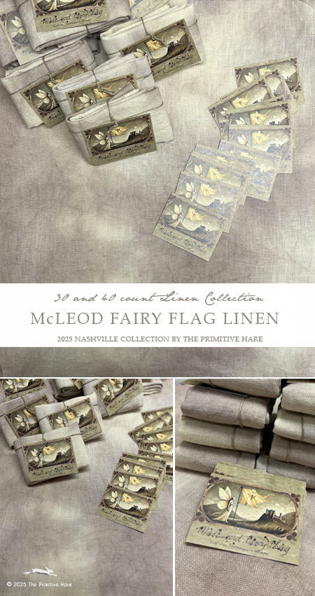 Macleod Fairy Flag Hand Dyed Linen by The Primitive Hare