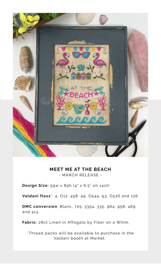 Meet me at the Beach - Cross Stitch Pattern by Tiny Modernist PREORDER