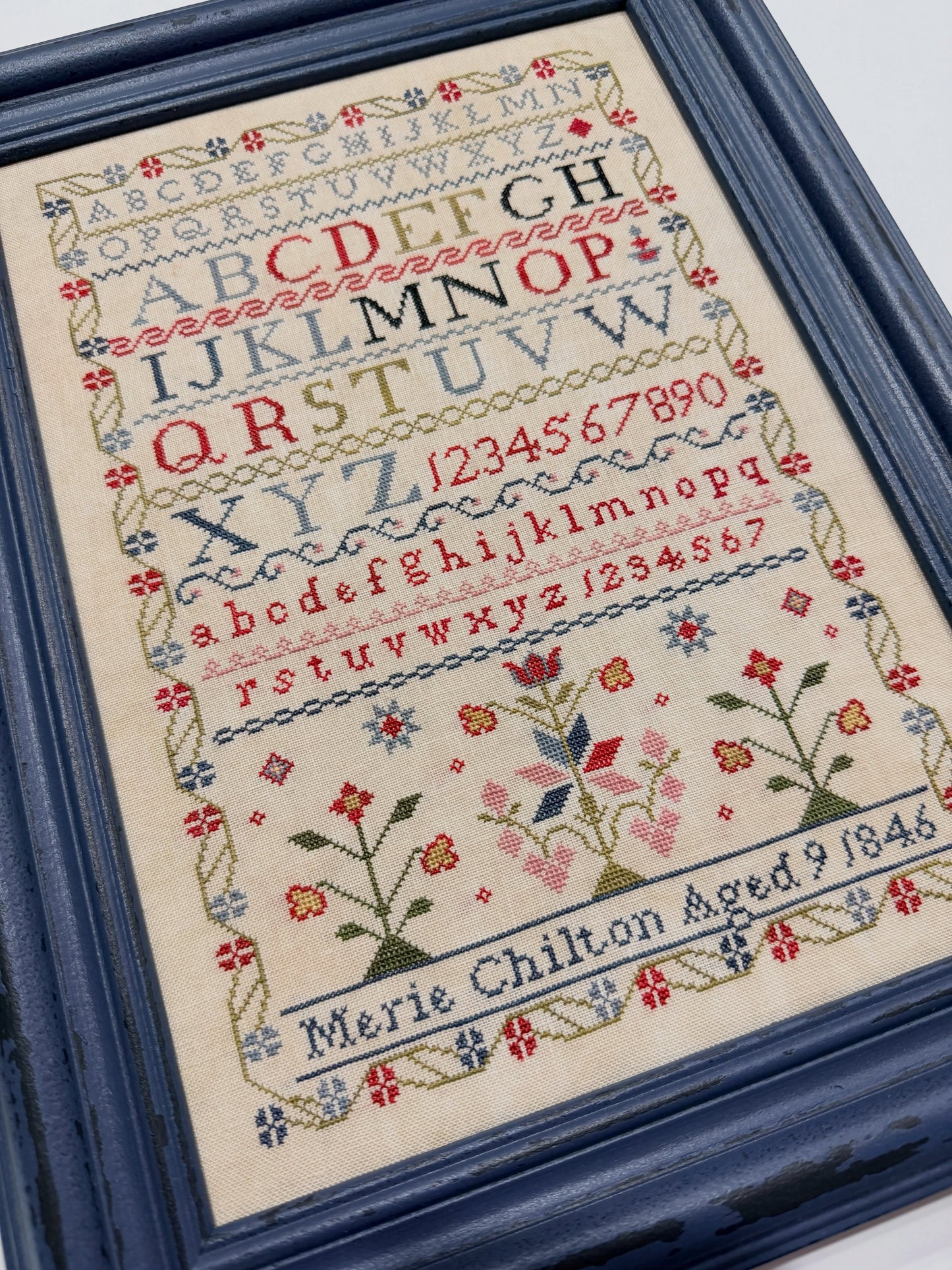 Merie Chilton 1846 - Reproduction Sampler Pattern by The Scarlett House PREORDER