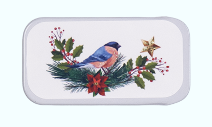 Merry Star Bird Bead Hide Tin - by Just Nan PREORDER