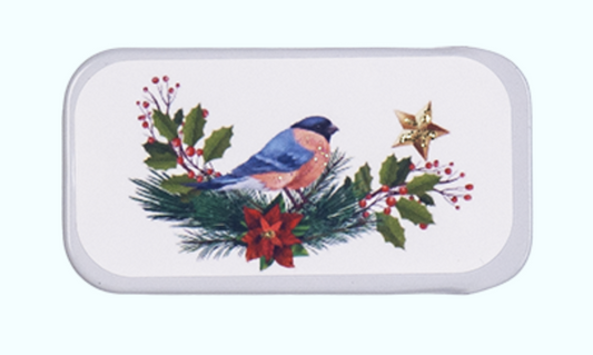 Merry Star Bird Bead Hide Tin - by Just Nan PREORDER