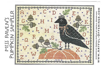 Miss Raven's Pumpkin Sampler - Cross Stitch Pattern by Artful Offerings