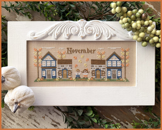 Mini Monthly Village November - Cross Stitch Pattern by Country Cottage Needleworks